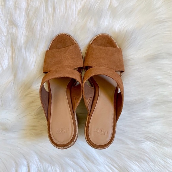 UGG Celia Chestnut Suede Heeled Sandals - Picture 5 of 8
